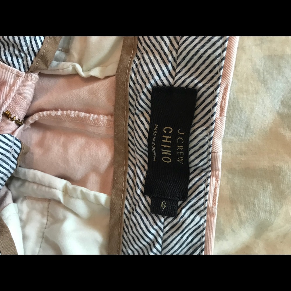 Light pink J Crew Chino Shorts